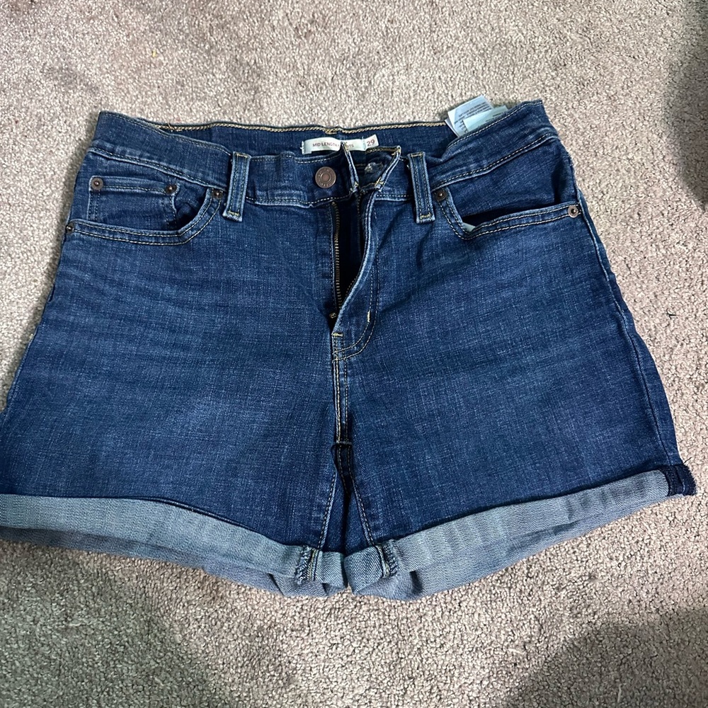 Levi's Dark Blue Jean Shorts for Women
